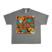 Tornado western aztec bull skull seamless pattern Urban Heavy Tee - FaDigitalArtStudio