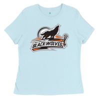 Baby Blue new england black wolves Ladies Tee - artisFamous