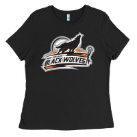 Black new england black wolves Ladies Tee - artisFamous