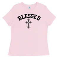 Bubblegum Pink blessed christian christianity Ladies Tee - artisFamous