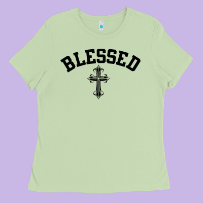 Blessed Christian Christianity Ladies Tee Designed By Artisfamous