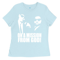 Baby Blue blues brothers belushi Ladies Tee - artisFamous