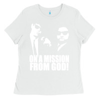 White blues brothers belushi Ladies Tee - artisFamous
