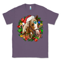 Lavender horse christmas wreath Classic Tee - CowGirlArtShop