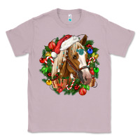 Lilac horse christmas wreath Classic Tee - CowGirlArtShop