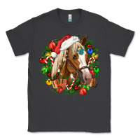 Smoke horse christmas wreath Classic Tee - CowGirlArtShop