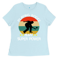 Baby Blue bocce super power boules sports Ladies Tee - artisFamous