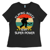 Black bocce super power boules sports Ladies Tee - artisFamous