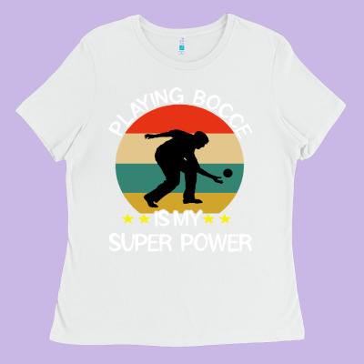 Bocce Super Power Boules Sports Ladies Tee Designed By Artisfamous