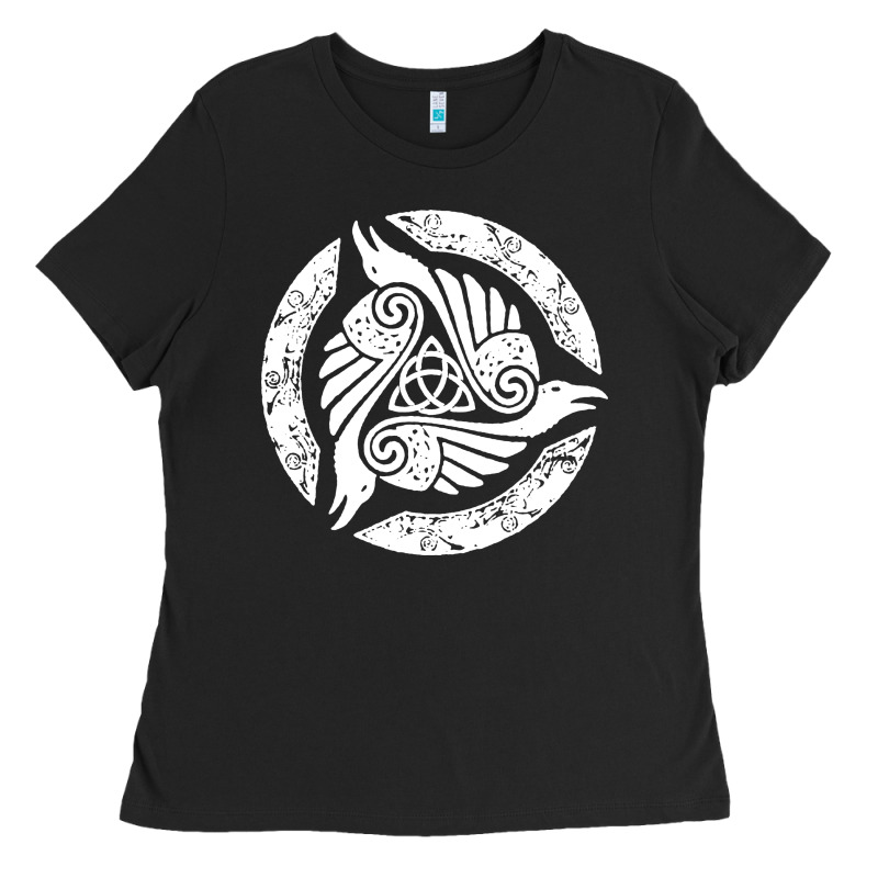 Celtic Trinity Knot Crow Spiritual Mandala Ladies Tee by artisFamous | Teevron