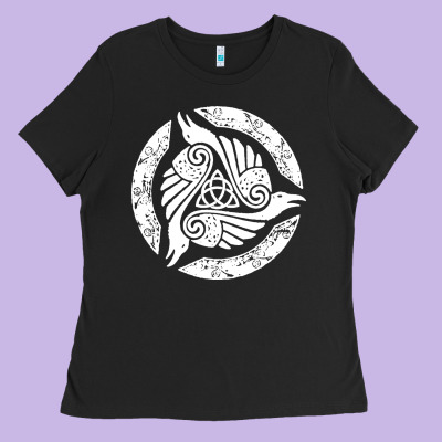 Celtic Trinity Knot Crow Spiritual Mandala Ladies Tee Designed By Artisfamous