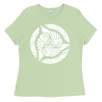 Matcha celtic trinity knot crow spiritual mandala Ladies Tee - artisFamous