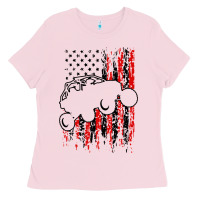 Bubblegum Pink usa utv rzr racing Ladies Tee - artisFamous