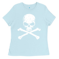 Baby Blue pirates adults pirates skull crossbones beard Ladies Tee - artisFamous