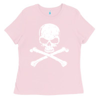 Bubblegum Pink pirates adults pirates skull crossbones beard Ladies Tee - artisFamous