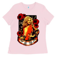 Bubblegum Pink vintage image robert plant Ladies Tee - artisFamous