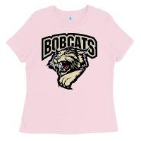 Bubblegum Pink bismarck bobcats Ladies Tee - artisFamous