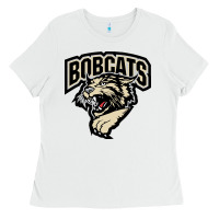 White bismarck bobcats Ladies Tee - artisFamous