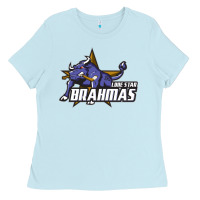 Baby Blue lone star brahmas Ladies Tee - artisFamous