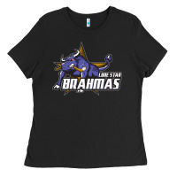 Black lone star brahmas Ladies Tee - artisFamous