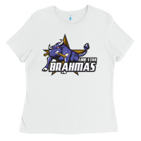 White lone star brahmas Ladies Tee - artisFamous