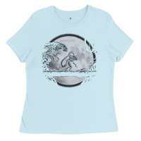 Baby Blue alien mata Ladies Tee - artisFamous