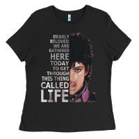 Black dearly beloved we are gathered here Ladies Tee - artisFamous