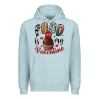 Blue Mist Food İs My Valentine Premium Hoodie - SublimationCraftShop