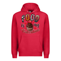 Cardinal Food İs My Valentine Premium Hoodie - SublimationCraftShop