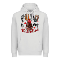 Dove Grey Food İs My Valentine Premium Hoodie - SublimationCraftShop