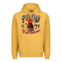Mustard Food İs My Valentine Premium Hoodie - SublimationCraftShop