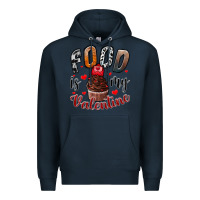 Navy Food İs My Valentine Premium Hoodie - SublimationCraftShop