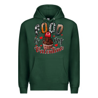 Sports Green Food İs My Valentine Premium Hoodie - SublimationCraftShop