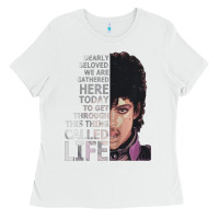 White dearly beloved we are gathered here Ladies Tee - artisFamous