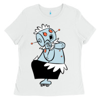 White The Jetsons funny robot cartoon Ladies Tee - artisFamous