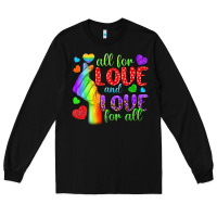 Black Western All For Love And Love For All Long Sleeve Tee - BundleAndBundleShop