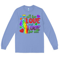 Colony Blue Western All For Love And Love For All Long Sleeve Tee - BundleAndBundleShop