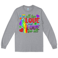 Heather Grey Western All For Love And Love For All Long Sleeve Tee - BundleAndBundleShop