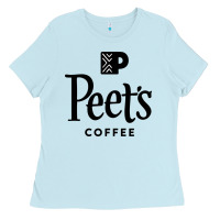Baby Blue Coffee Art Ladies Tee - artisFamous