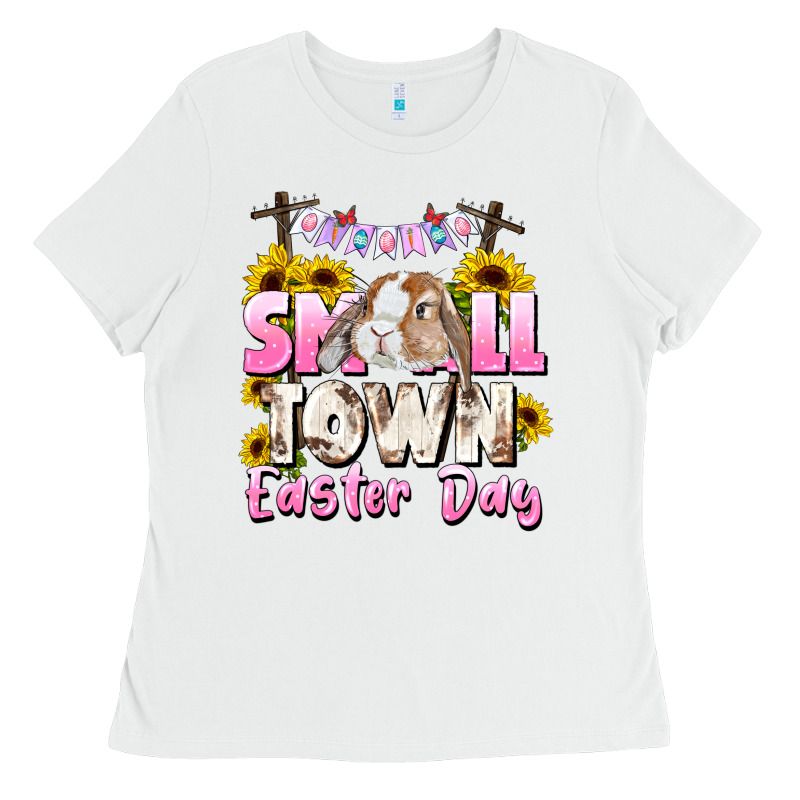 Small Town Easter Day Ladies Tee by CowGirlArtShop | Teevron