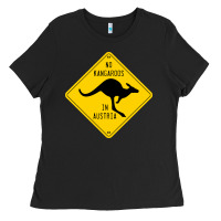 Black no kangaroos in austria Ladies Tee - artisFamous
