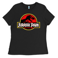 Black jurassicc park cartoon Ladies Tee - artisFamous