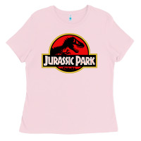 Bubblegum Pink jurassicc park cartoon Ladies Tee - artisFamous