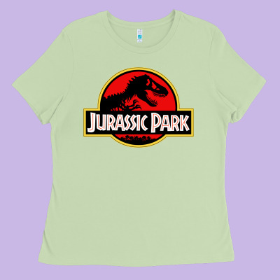 Jurassicc Park Cartoon Ladies Tee Designed By Artisfamous