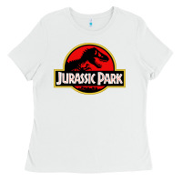 White jurassicc park cartoon Ladies Tee - artisFamous