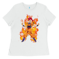 White goku super sayan Ladies Tee - artisFamous