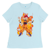Baby Blue goku super sayan Ladies Tee - artisFamous