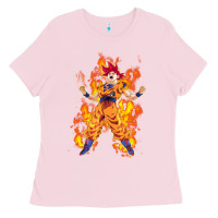Bubblegum Pink goku super sayan Ladies Tee - artisFamous