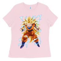 Bubblegum Pink super saiyan Ladies Tee - artisFamous