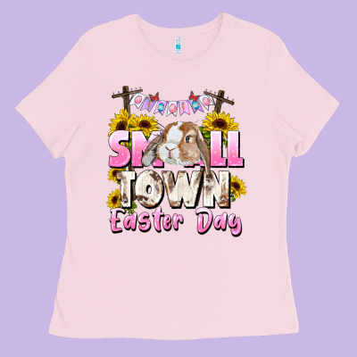 Small Town Easter Day Ladies Tee Designed By Cowgirlartshop